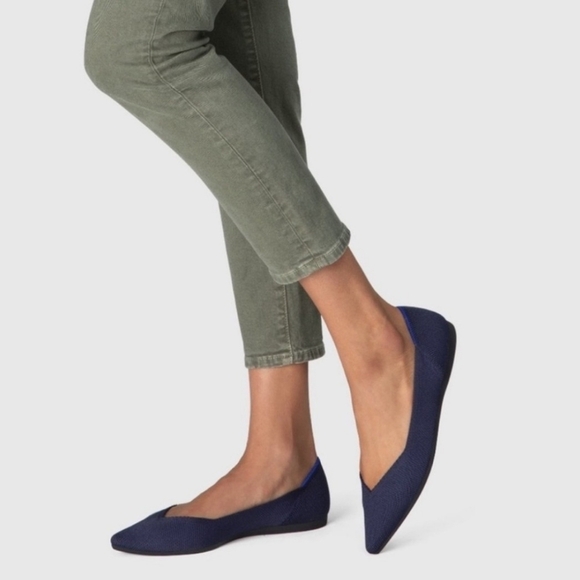 Rothy's The Point Navy Flats Size W8. - Picture 11 of 11